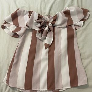 Off the shoulder top with bow